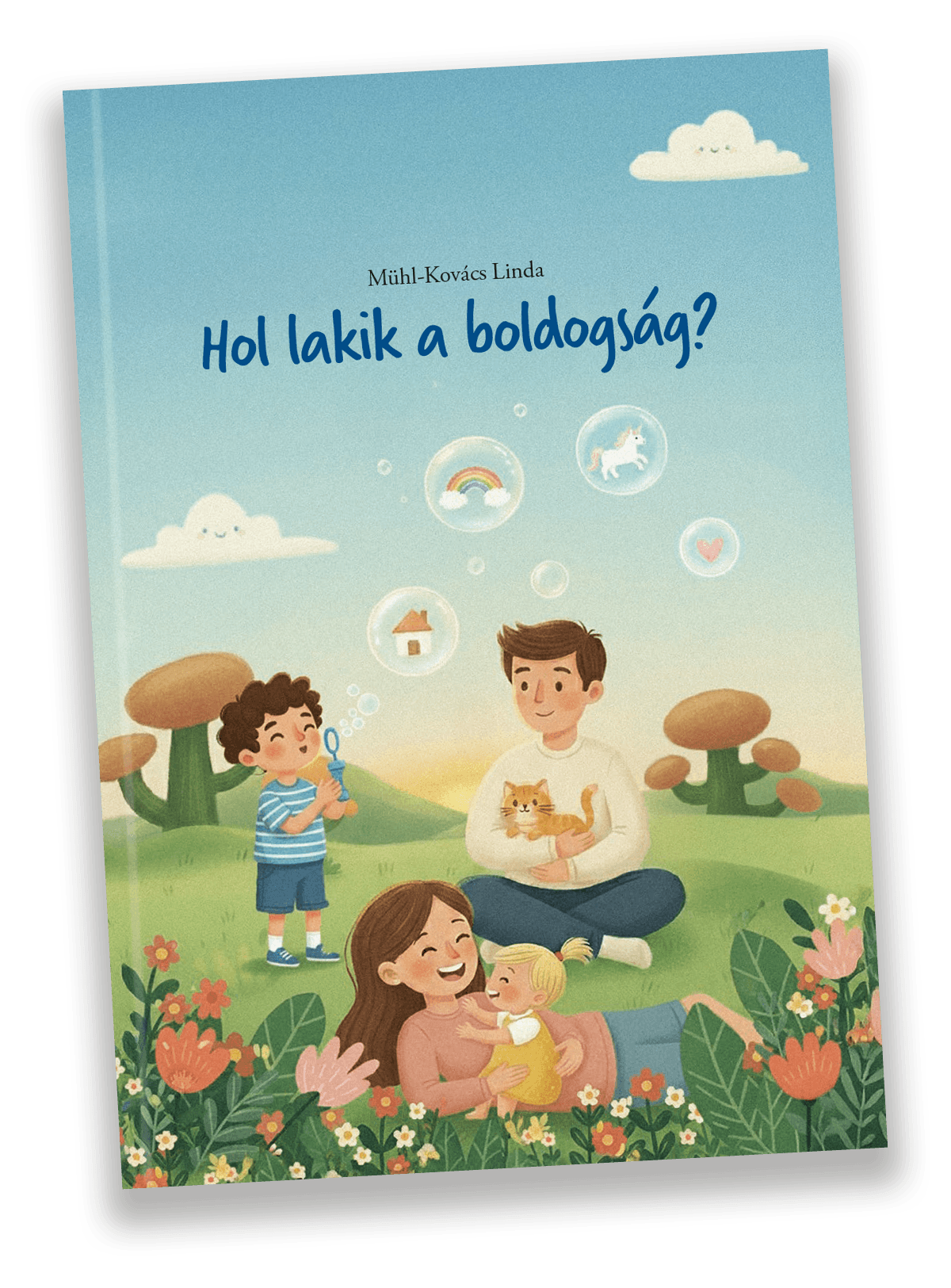 A „Hol lakik a boldogság?” könyv borítója
